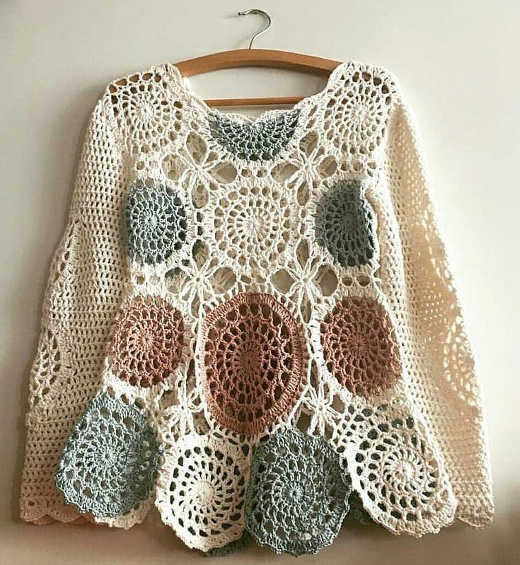 imagem de Blusa em Crochê - Tamanho M - peça