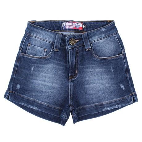 imagem de SHORT JEANS FEMININO - azul escuro- tamanho P - peça