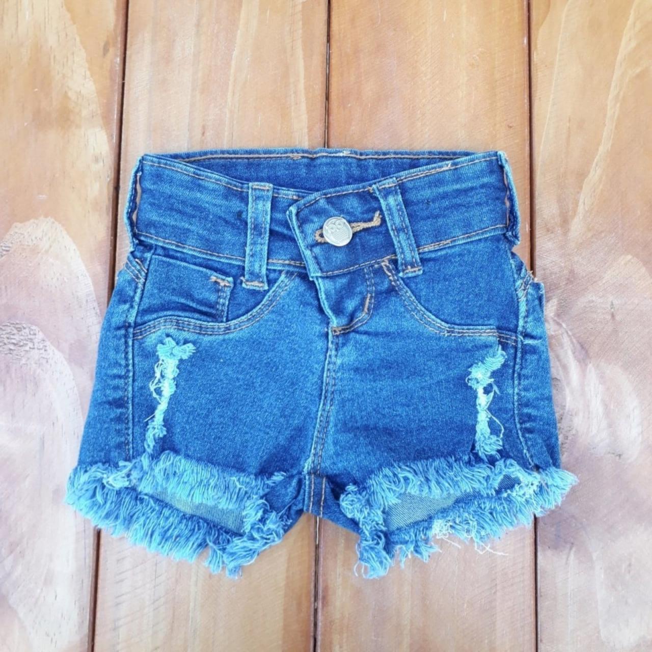 imagem de SHORT JEANS - cor azul -  INFANTIL- tamanho P - peça