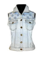 imagem de colete jeans-femenino